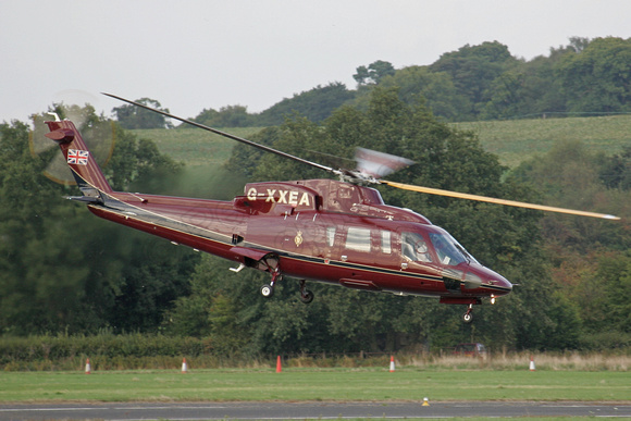 The Queens Helicopter Flight S76 G-XXEA at Halfpenny Green.